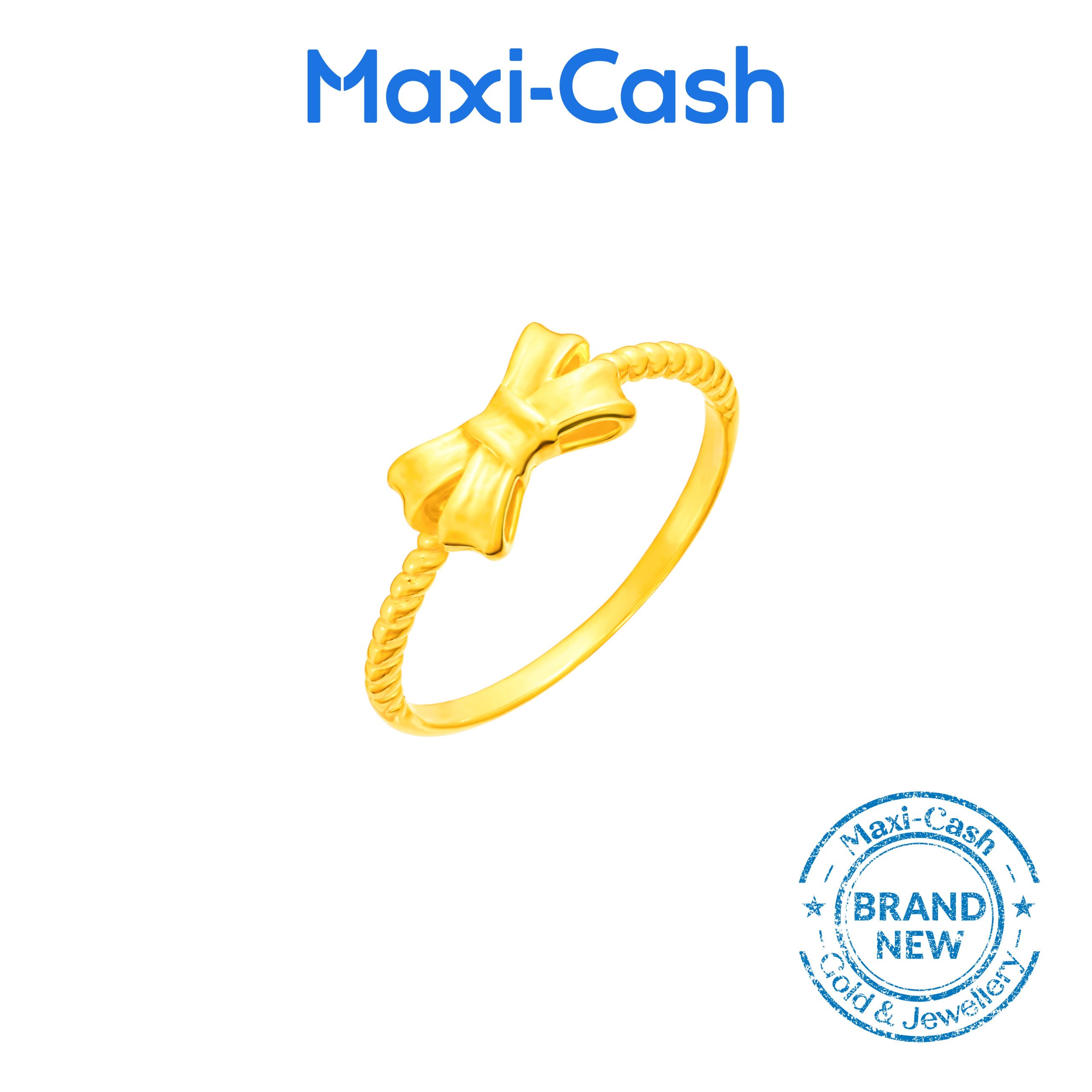 Golden Bow Ring in 916 Gold