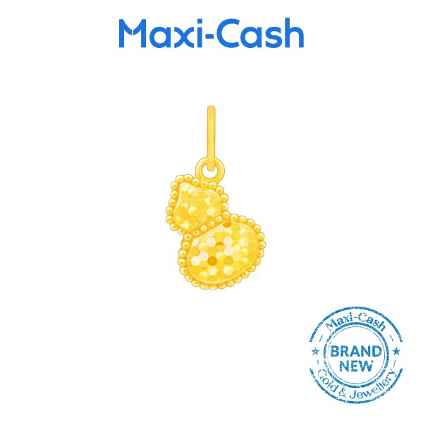 Gourd Glacé Pendant in 916 Gold - Image 2