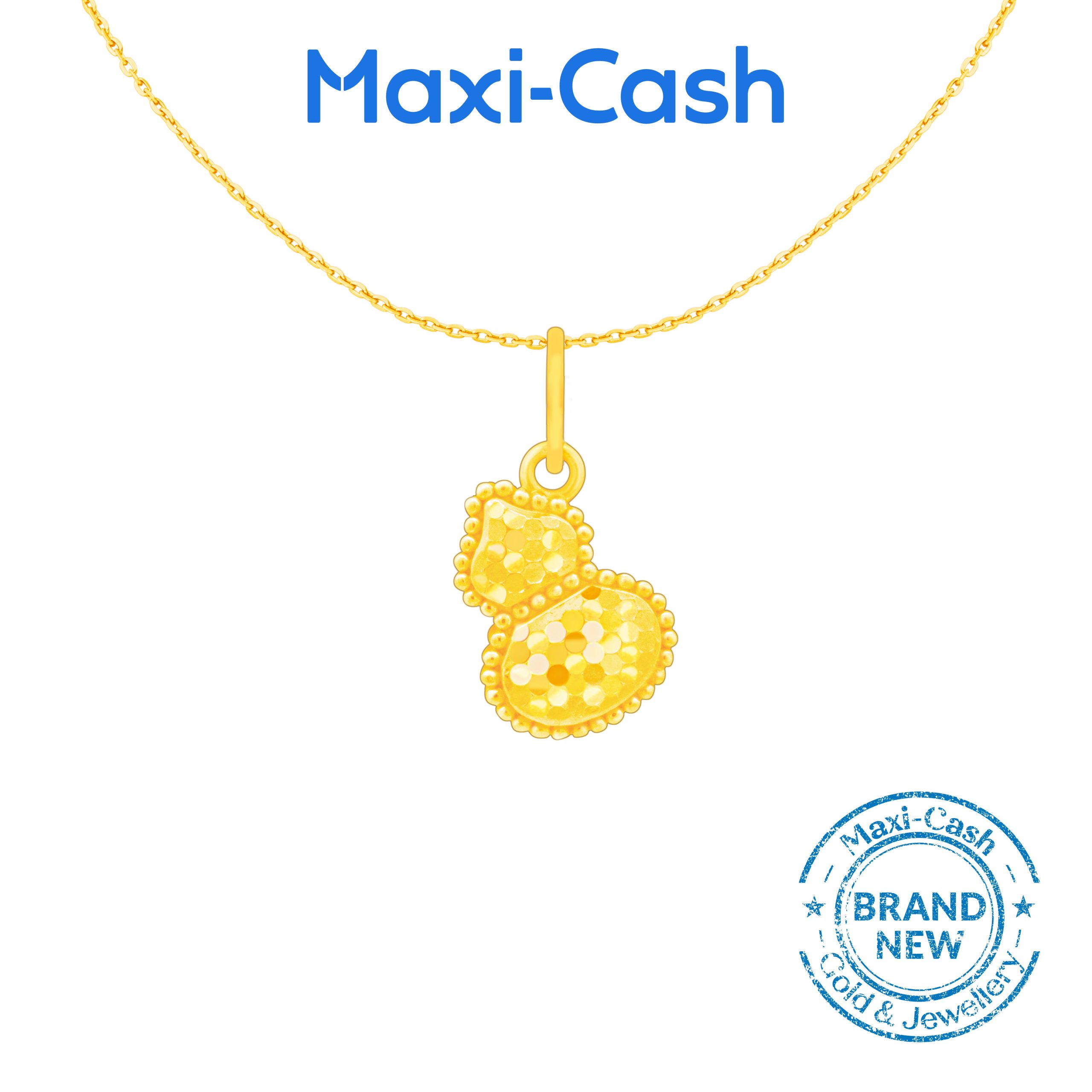 Gourd Glacé Pendant in 916 Gold