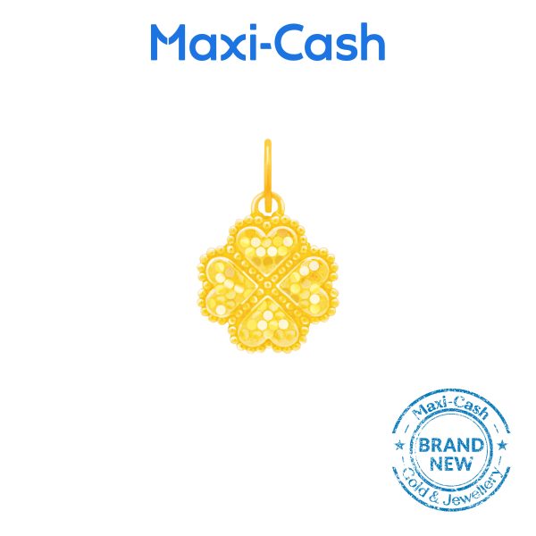 Clover Glacé Pendant in 916 Gold - Image 2