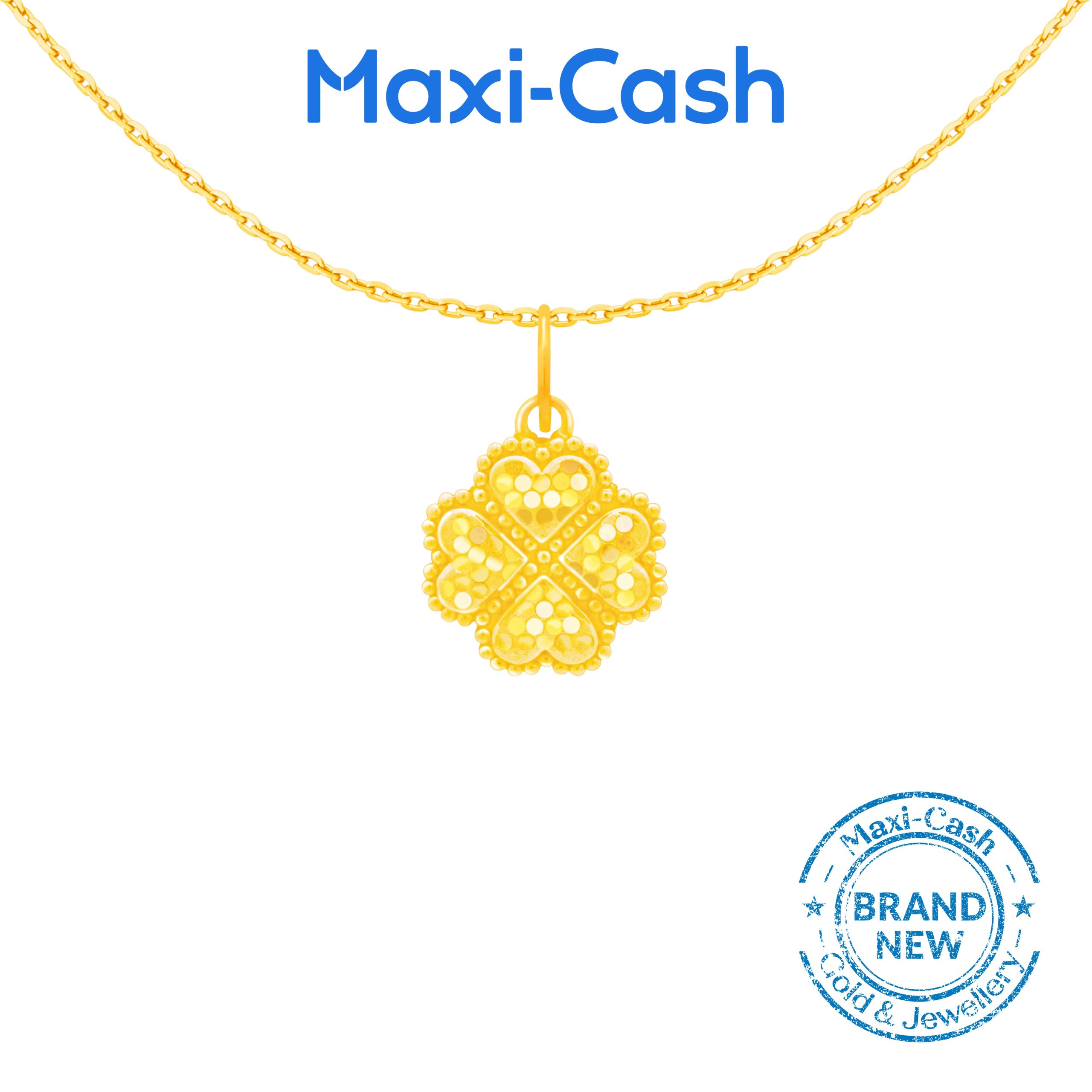 Clover Glacé Pendant in 916 Gold