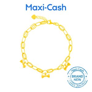 Golden Bow Bracelet in 916 Gold