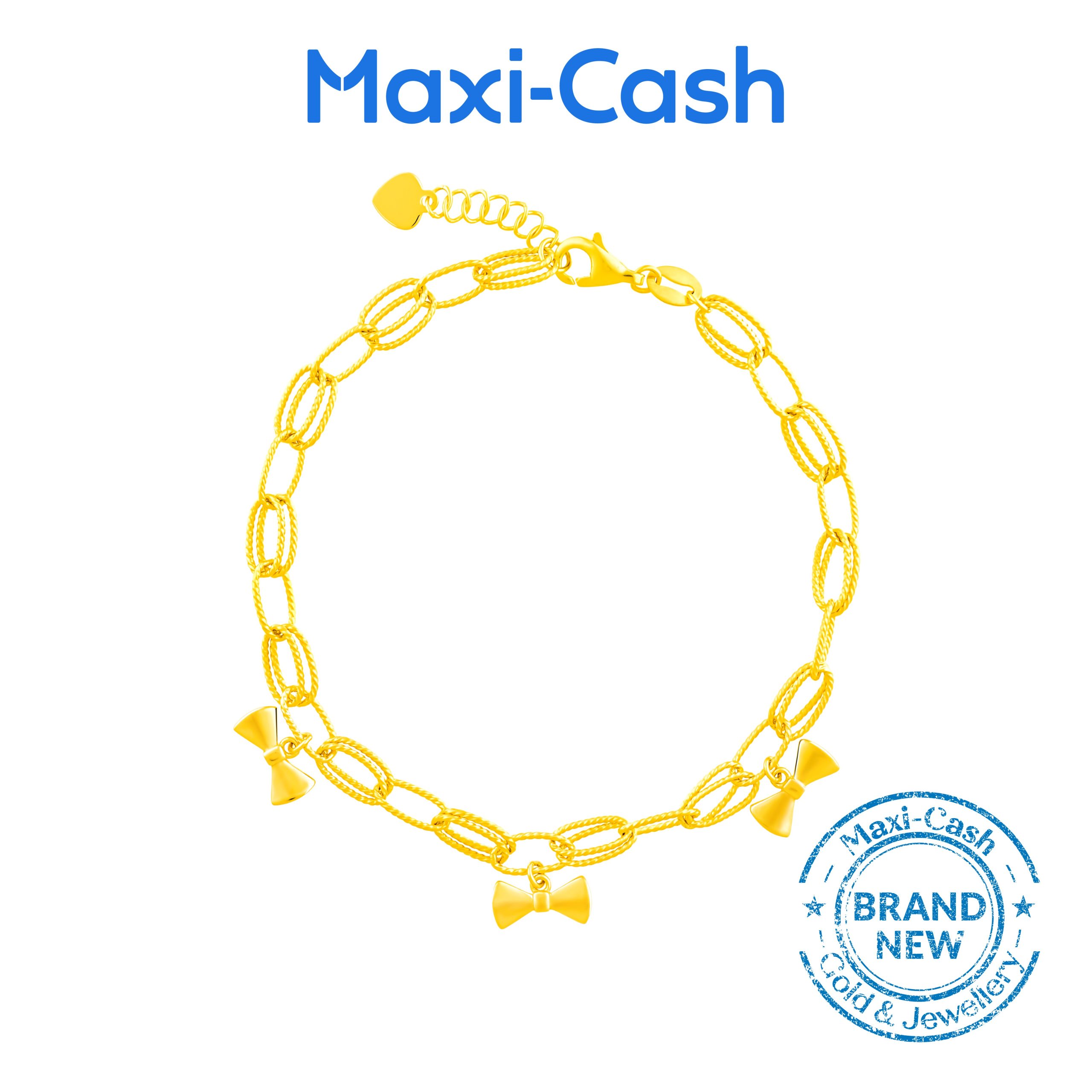 Golden Bow Bracelet in 916 Gold