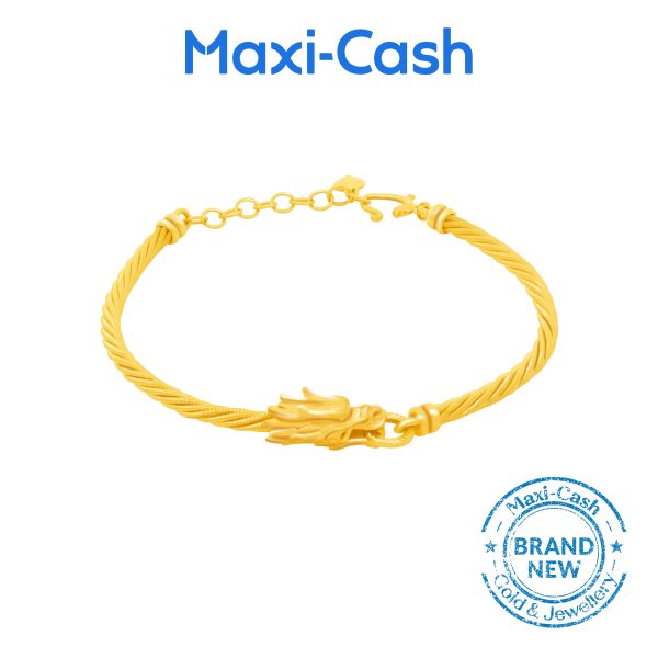 Dragon’s Bite of Fortune Bracelet in 999 Gold