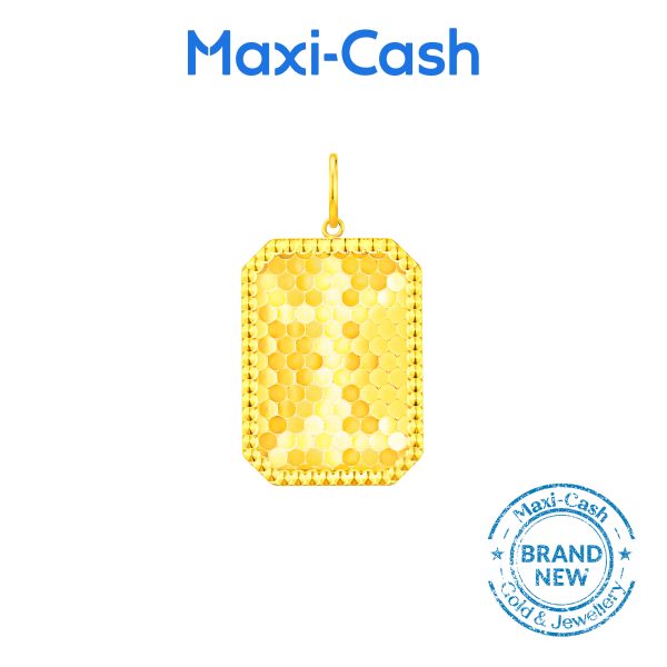 Faceted Shine Pendant in 916 Gold - Image 2