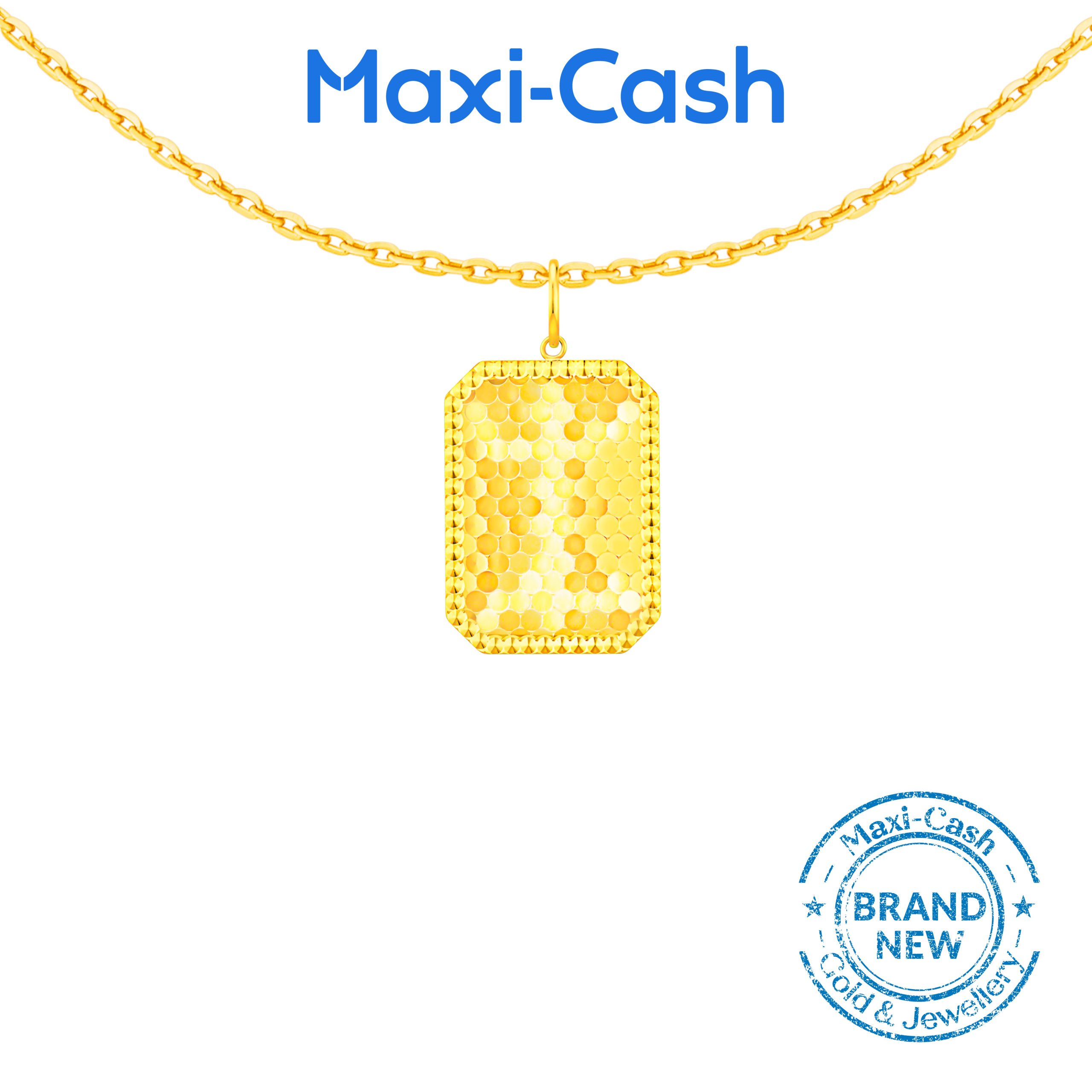 Faceted Shine Pendant in 916 Gold
