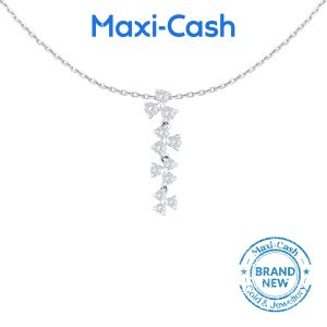 Seraphine Flow Diamond Pendant in 18K White Gold