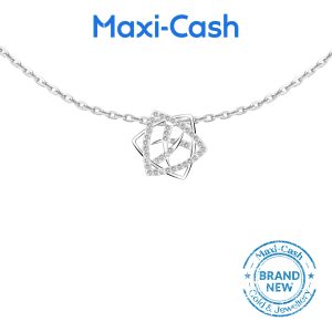 Starry Night Diamond Pendant in 18K White Gold