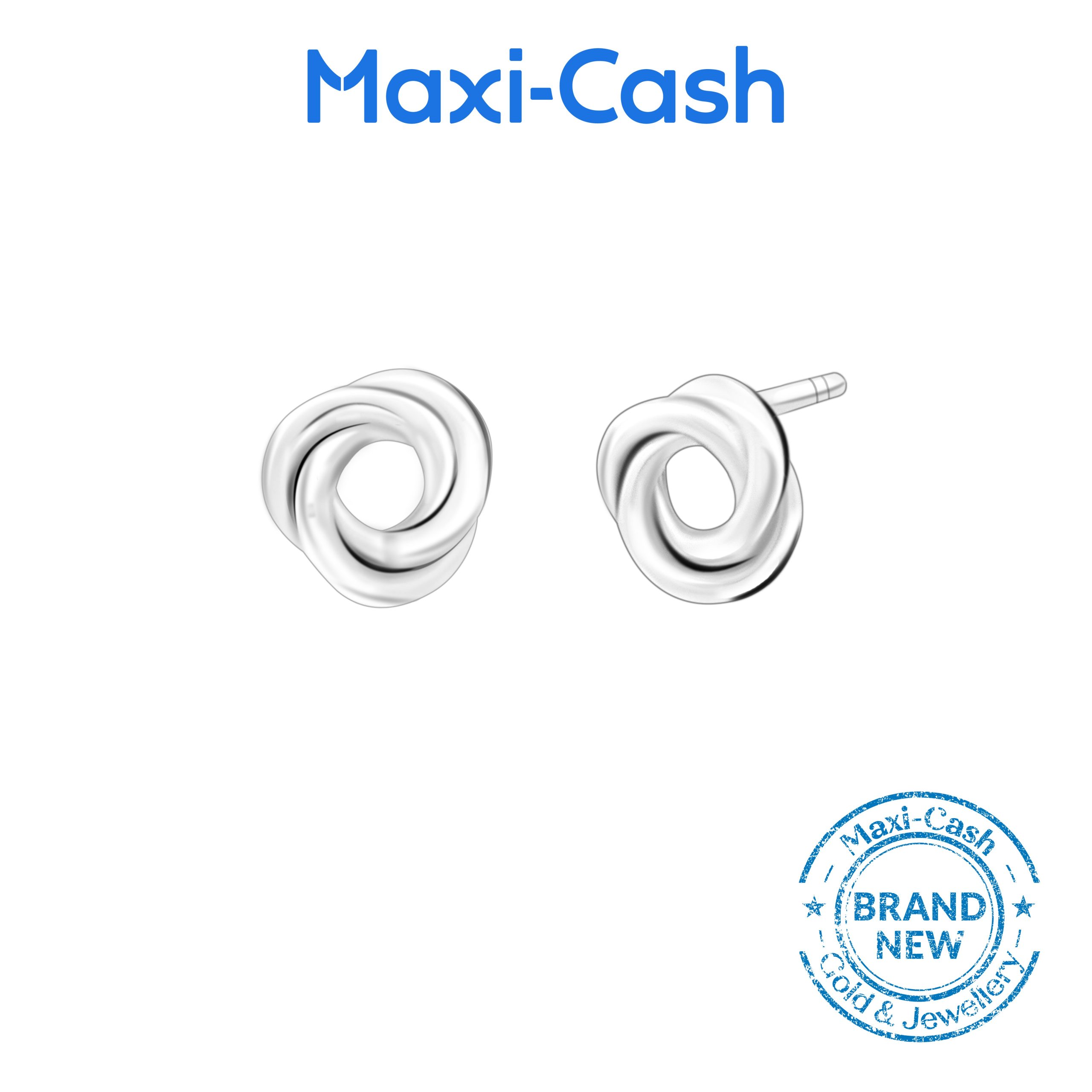 Velvet Swirl Tinkles Earrings in 18K White Gold