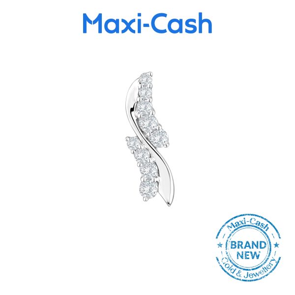 Aurora Veil Pendant in 18K White Gold - Image 2