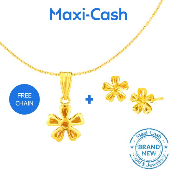 Joyful Daisy Pendant and Earrings Bundle Deal
