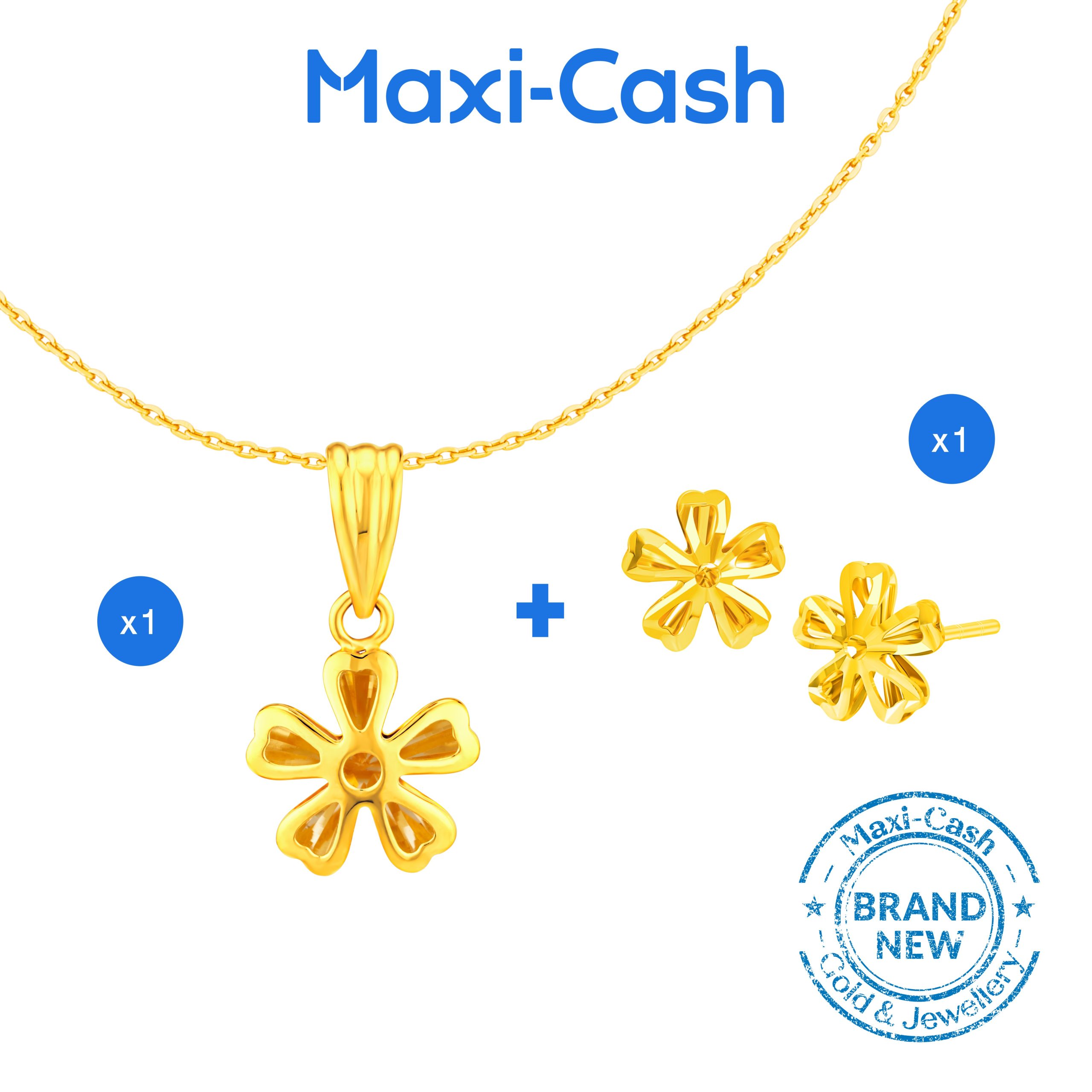 Joyful Daisy Pendant and Earrings Bundle Deal