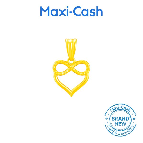Infinity Heart Pendant in 916 Gold - Image 2