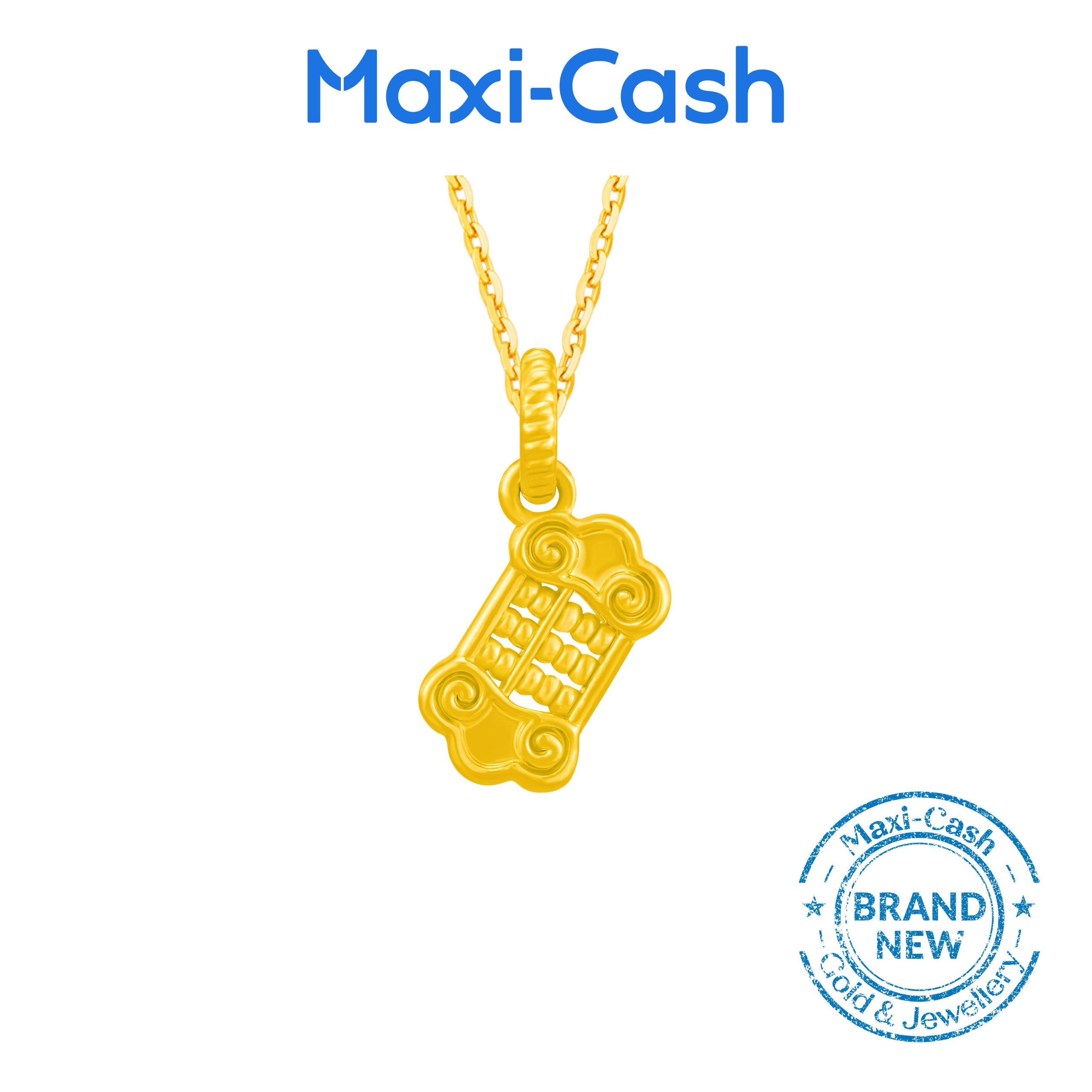Lucky Ruyi Abacus Pendant in 916 Gold
