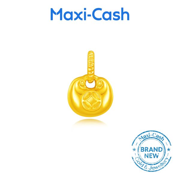 Fortune Money Bag Pendant in 916 Gold - Image 2