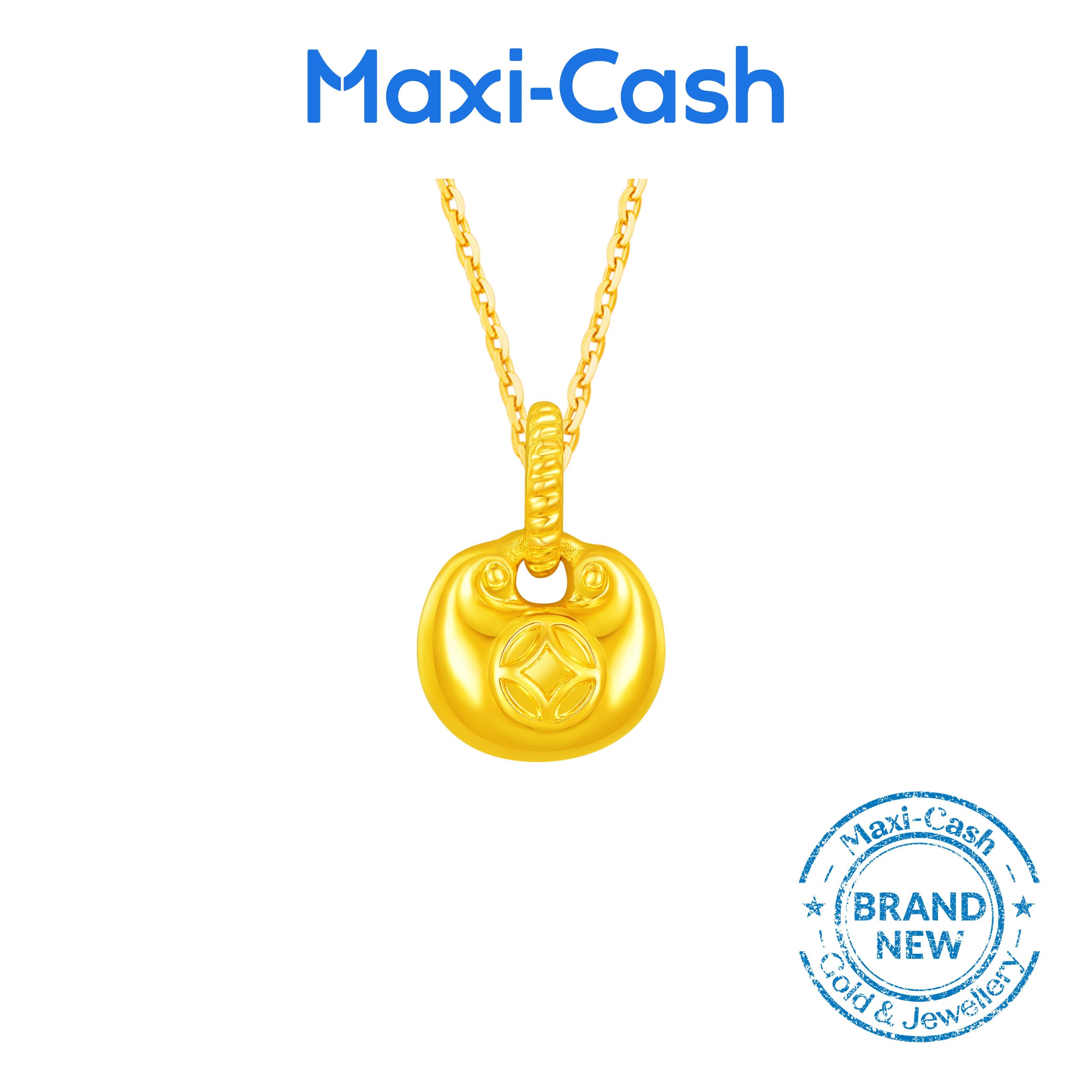 Fortune Money Bag Pendant in 916 Gold