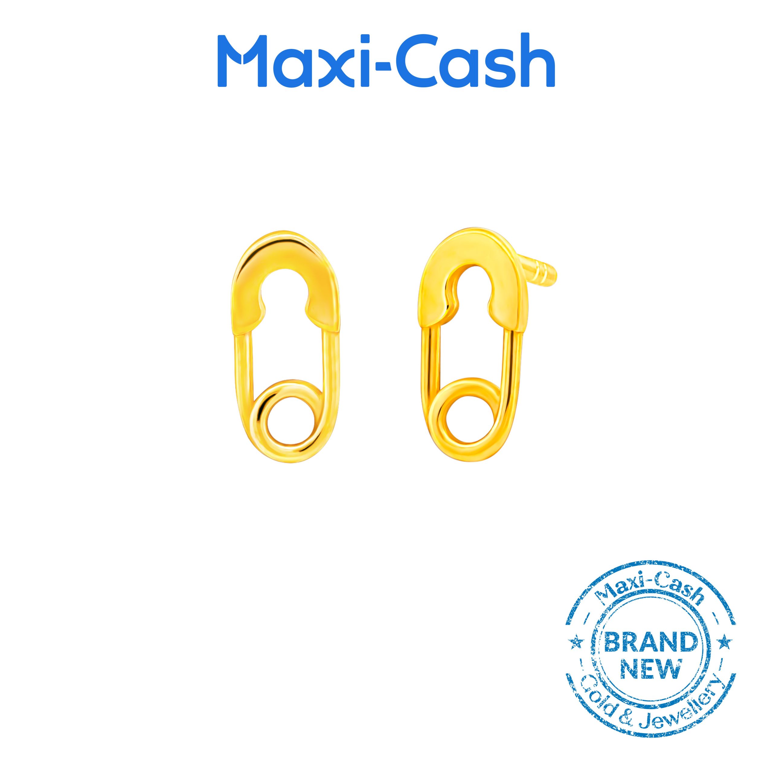 Golden Pin Earrings in 916 Gold