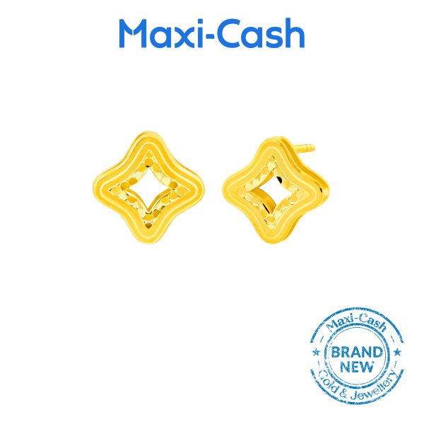 Golden Starlet Earrings in 916 Gold