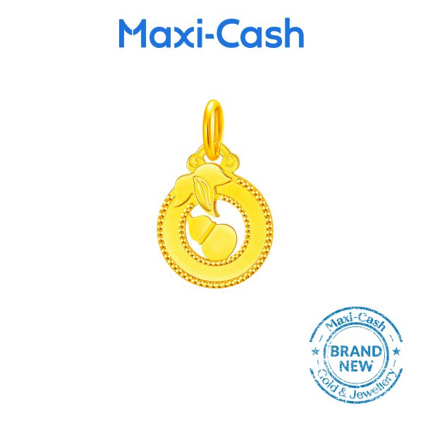 Harmony Orange Gourd (Hulu) Pendant in 916 Gold - Image 2