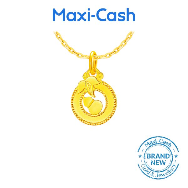 Harmony Orange Gourd (Hulu) Pendant in 916 Gold