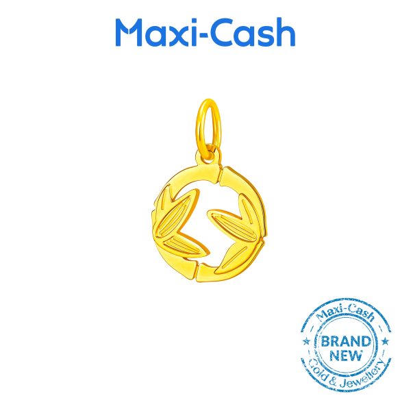 Harmony Lucky Bamboo Pendant in 916 Gold - Image 2