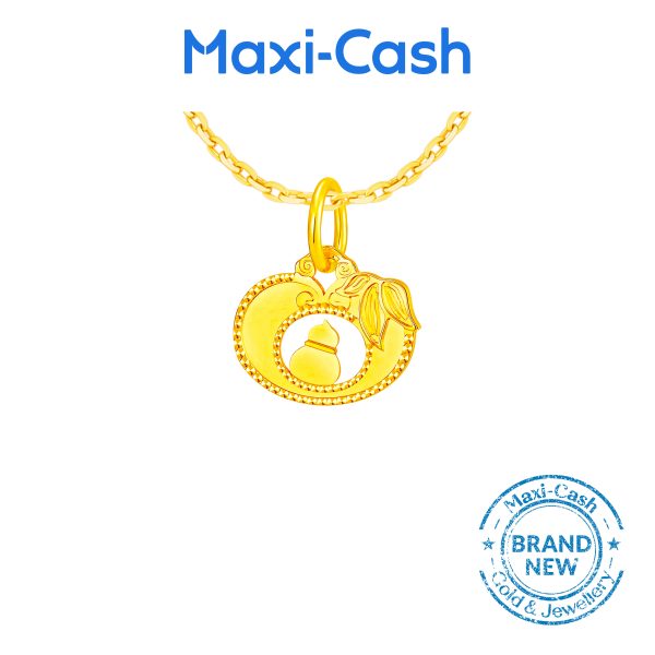 Harmony Perssimon Gourd (Hulu) Pendant in 916 Gold