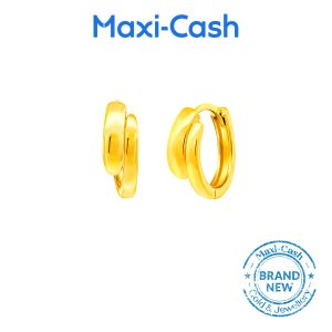 Graceful Hoops Earrings in 916 Gold