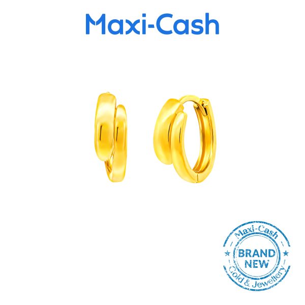 Graceful Hoops Earrings in 916 Gold