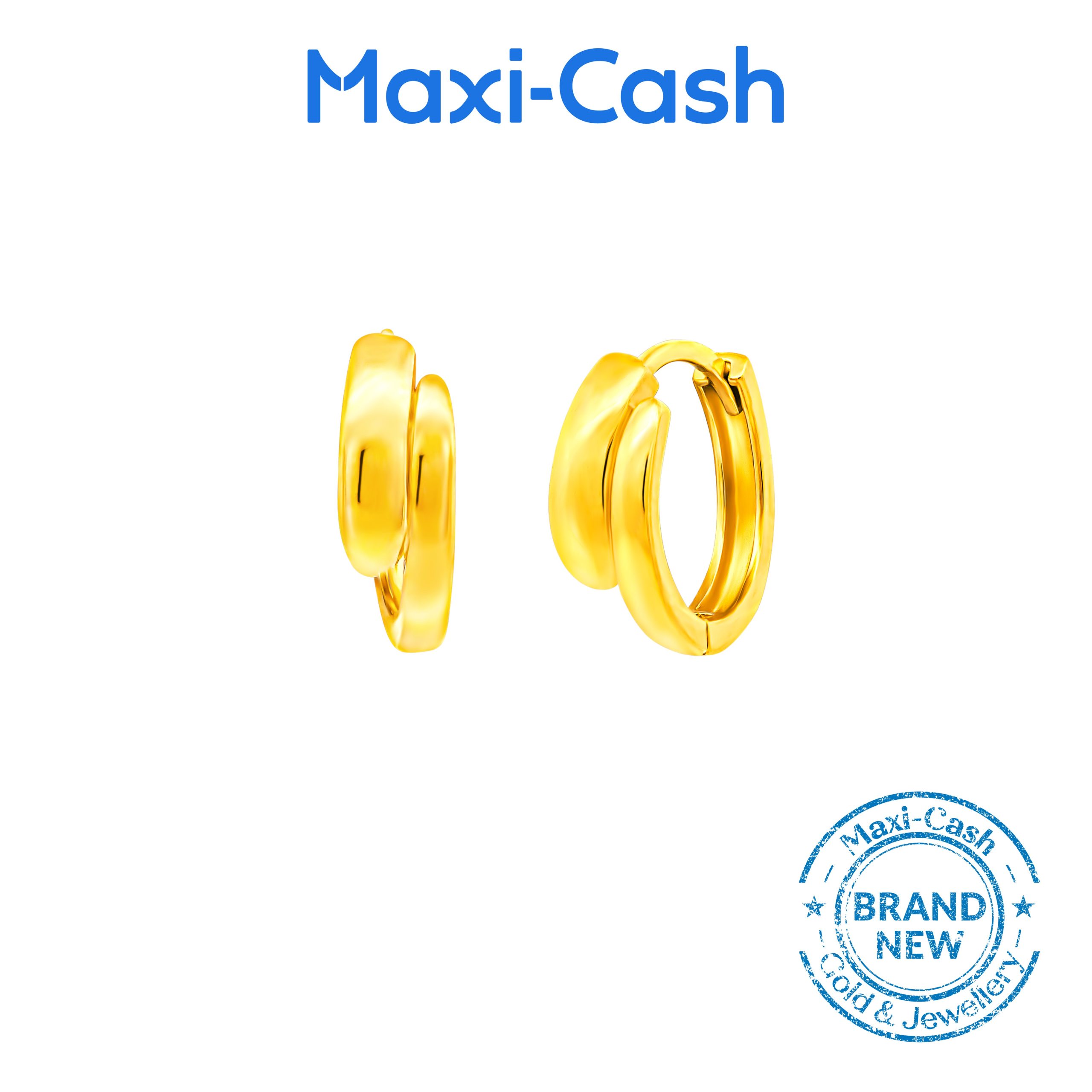 Graceful Hoops Earrings in 916 Gold