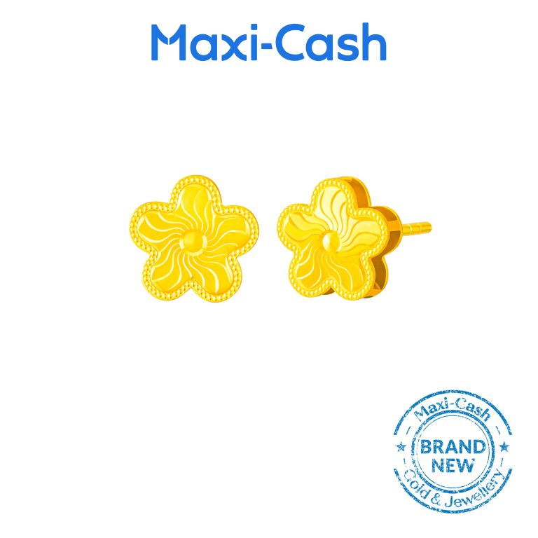 Periwinkle Bloom Earrings in 916 Gold