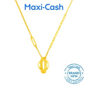 Infinity Loop Necklace in 999 Gold