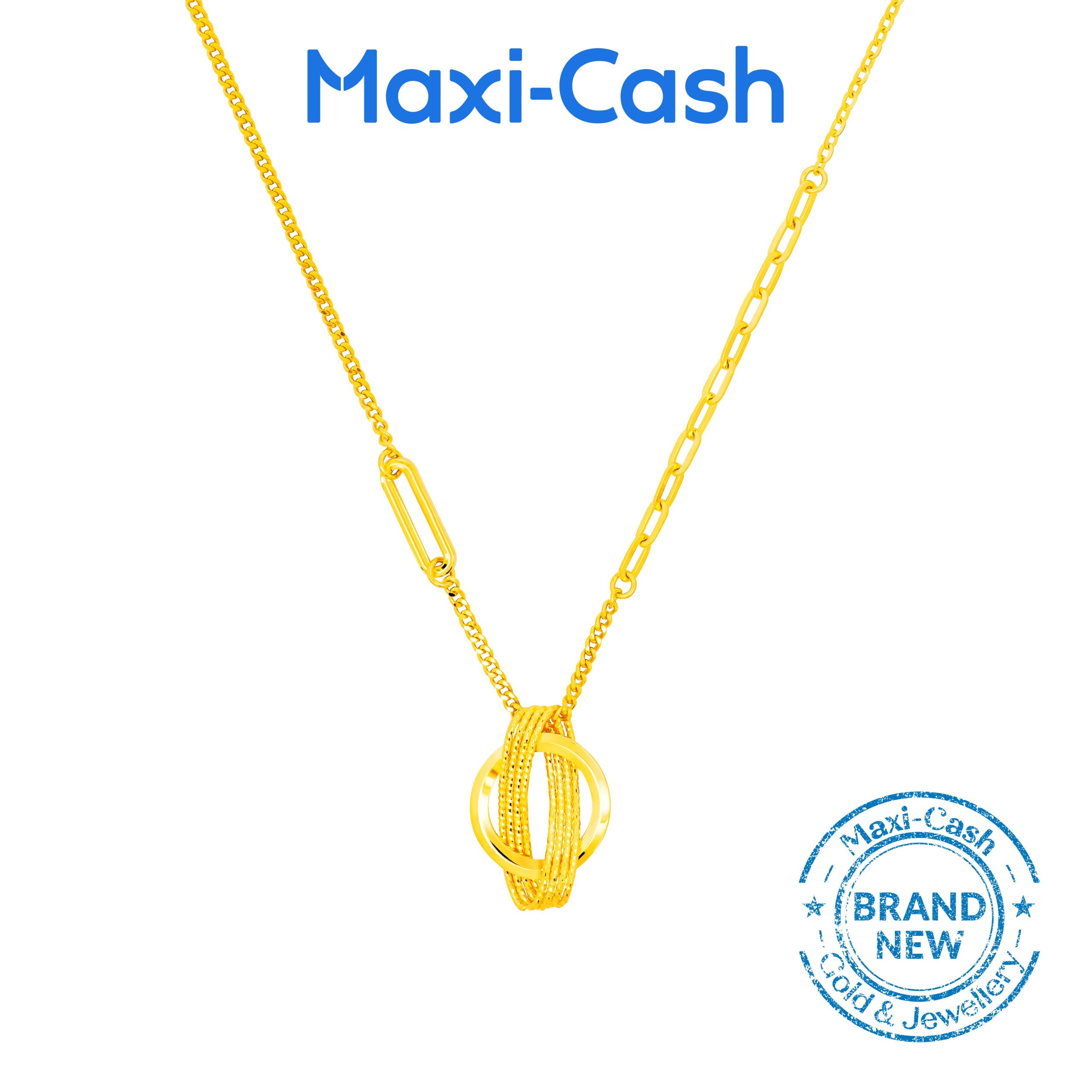 Infinity Loop Necklace in 999 Gold