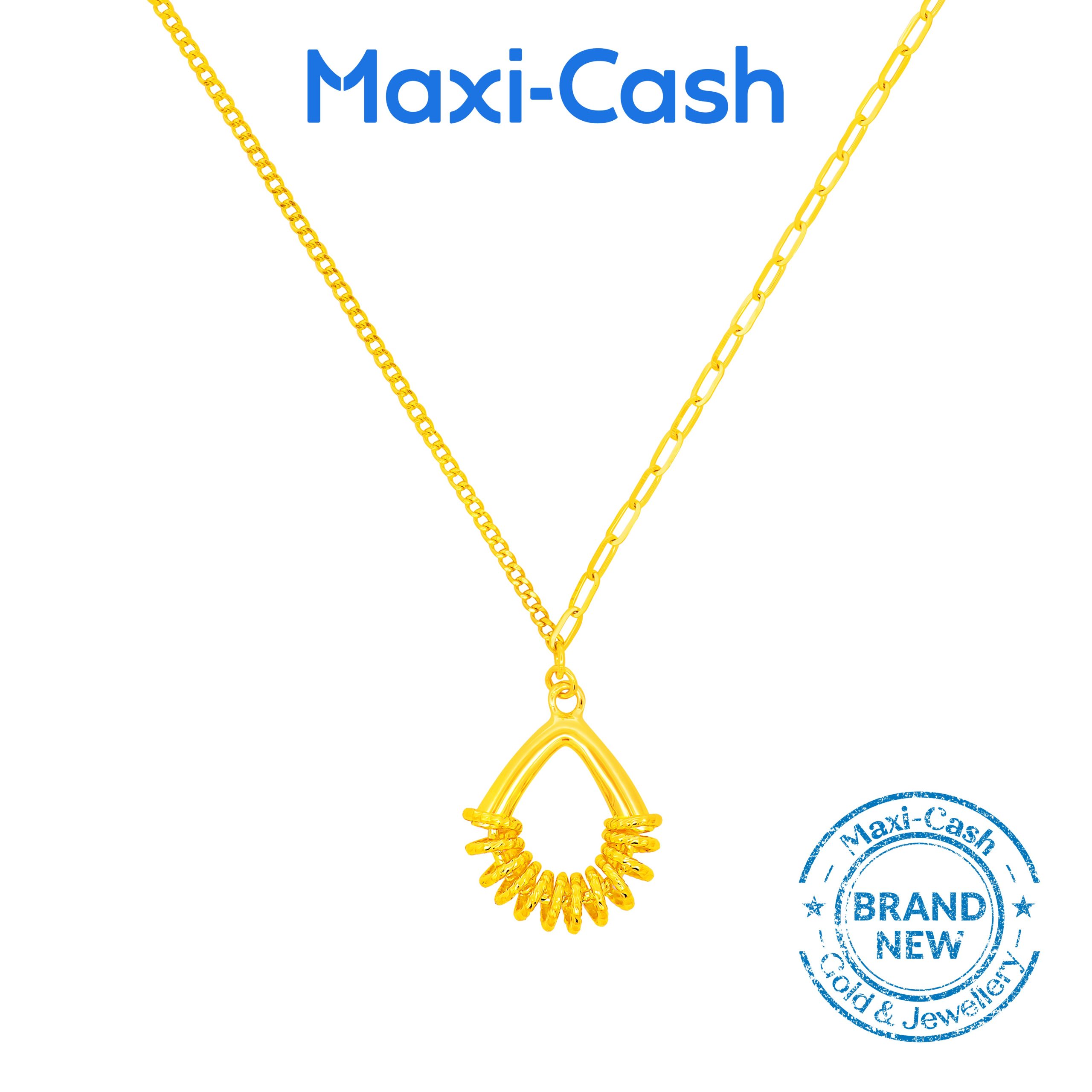 Golden Helix Necklace in 999 Gold
