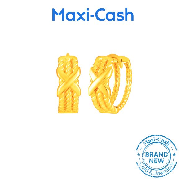 Lover’s Knot Earrings in 916 Gold