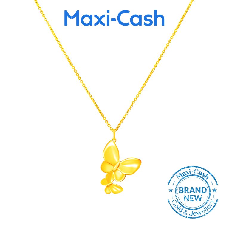 Flutters of Love Necklace in 916 Gold