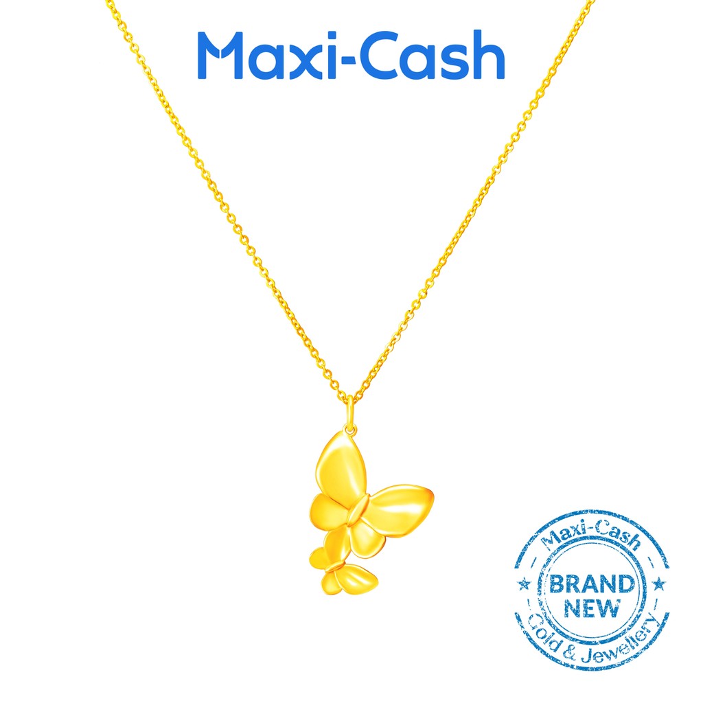 Flutters of Love Necklace in 916 Gold