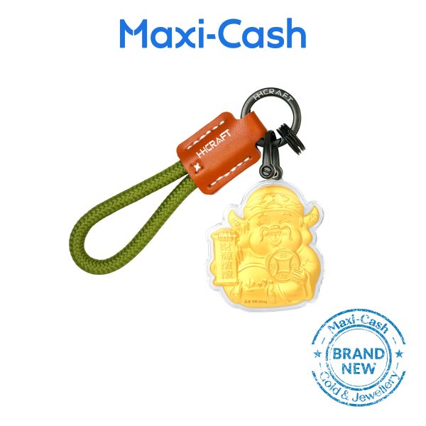 God Of Fortune (Abundant Wealth) Key Ring in 999 Gold - Image 3