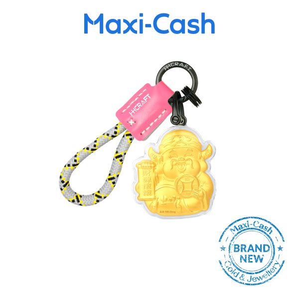 God Of Fortune (Abundant Wealth) Key Ring in 999 Gold - Image 2