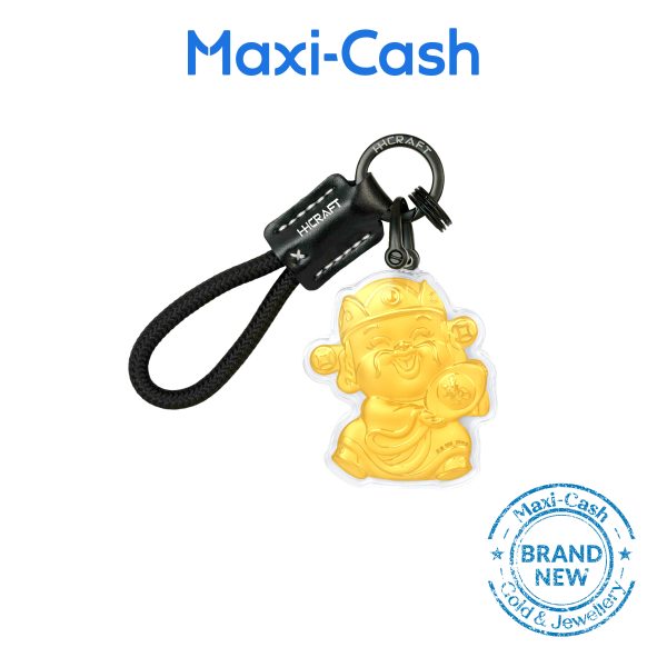 God Of Fortune (Golden Ingot) Key Ring in 999 Gold - Image 4
