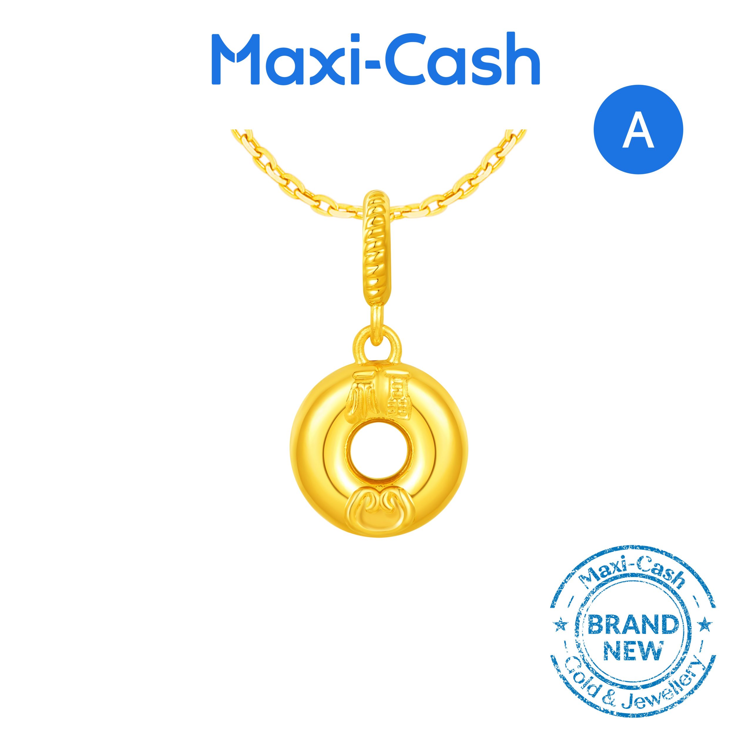 Buy 1 Get 3 Free (2 Pendants + 2 Chains) Pendants and Charms in 916 Gold - Image 2