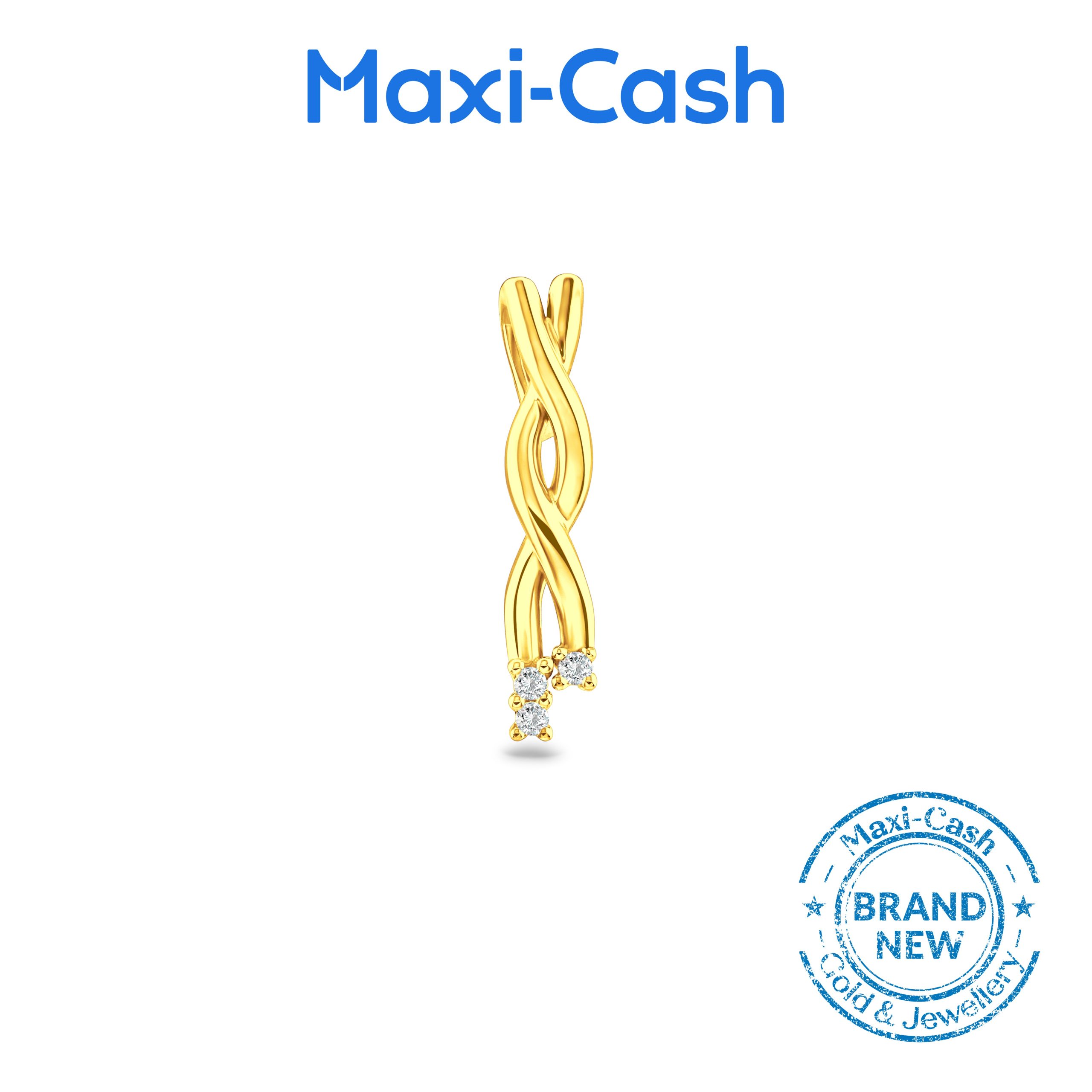 Diamond Intertwined Love Pendant in 14K Yellow Gold - Image 2