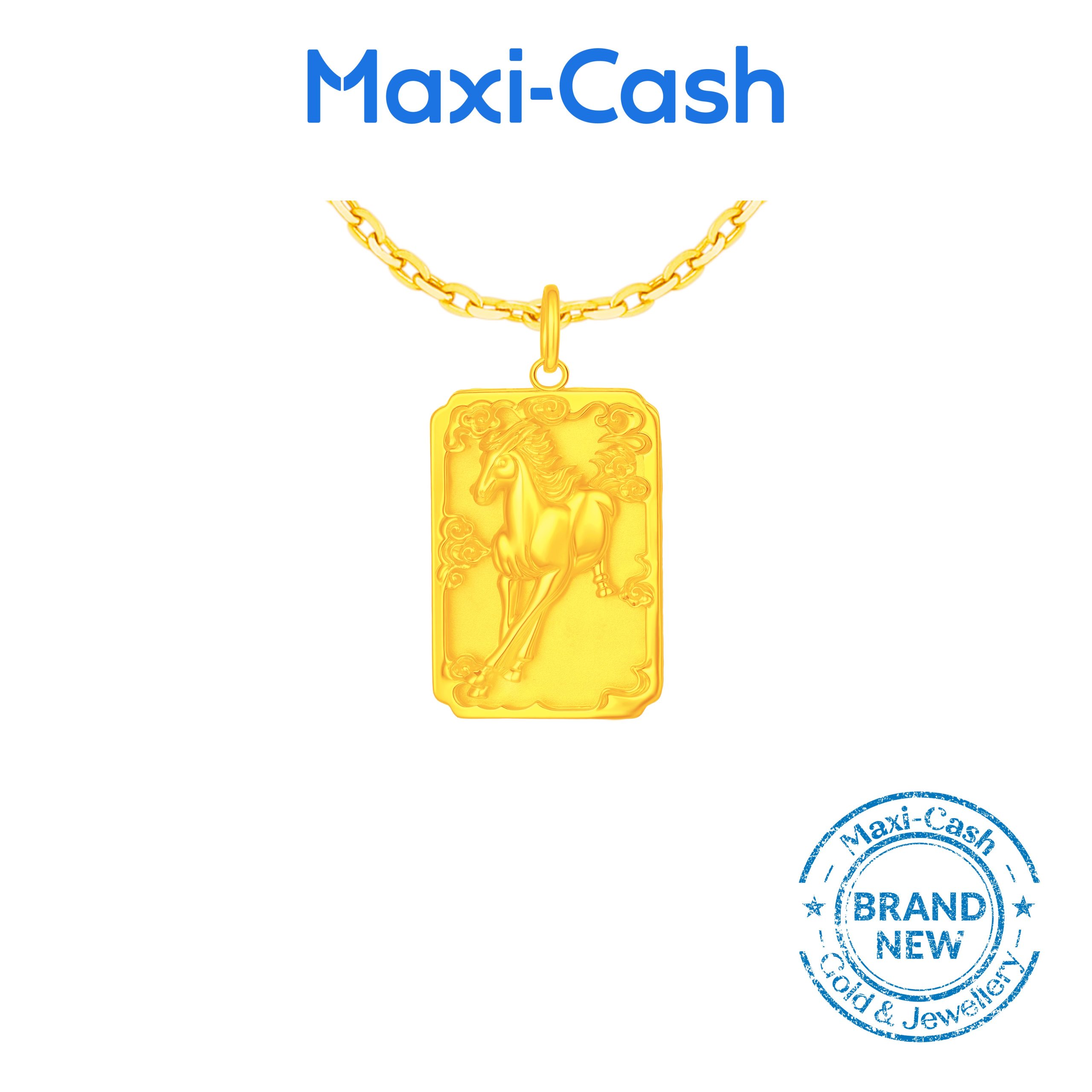 Golden Gallop Pendant in 916 Gold