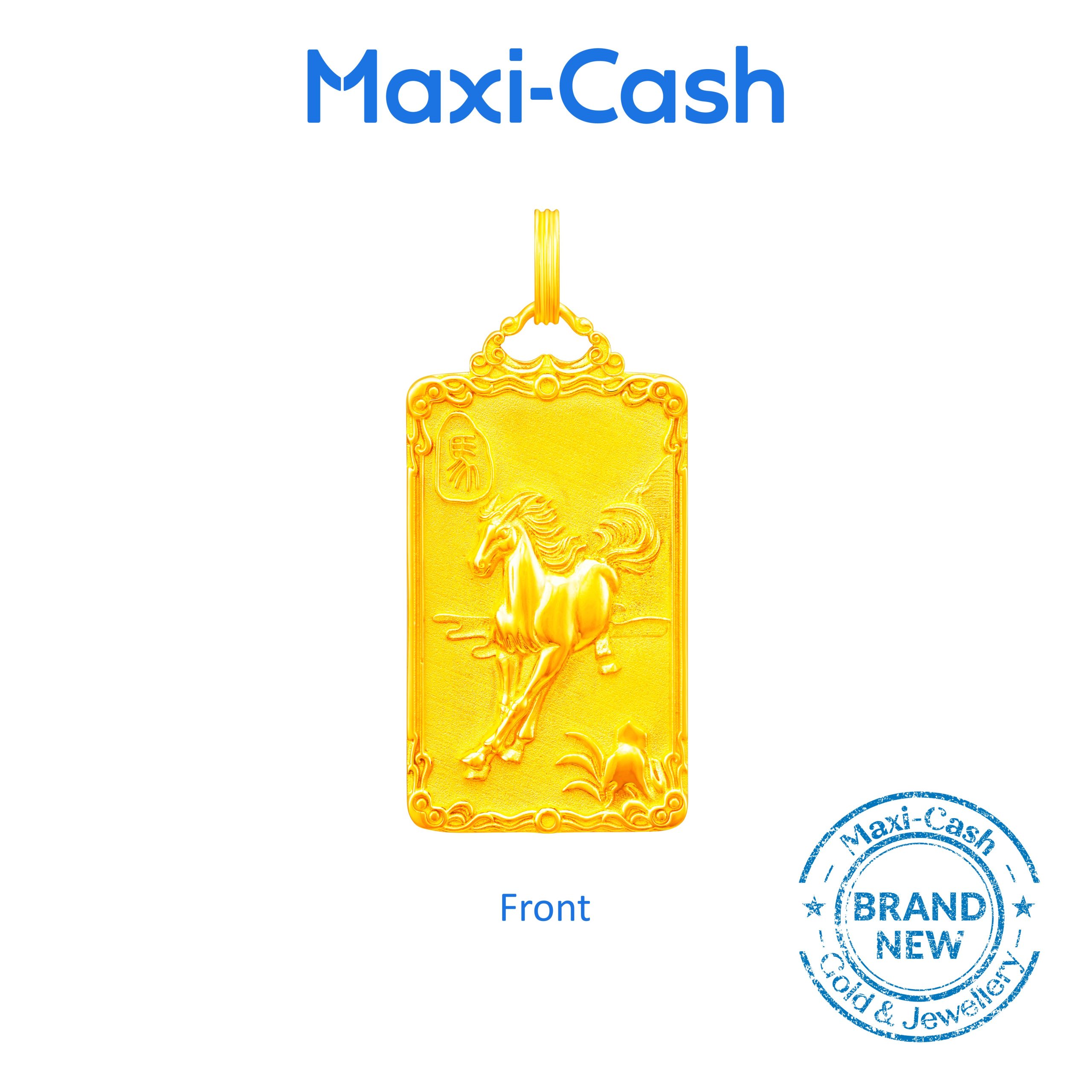 Gallop of Fortune Pendant in 916 Gold - Image 2