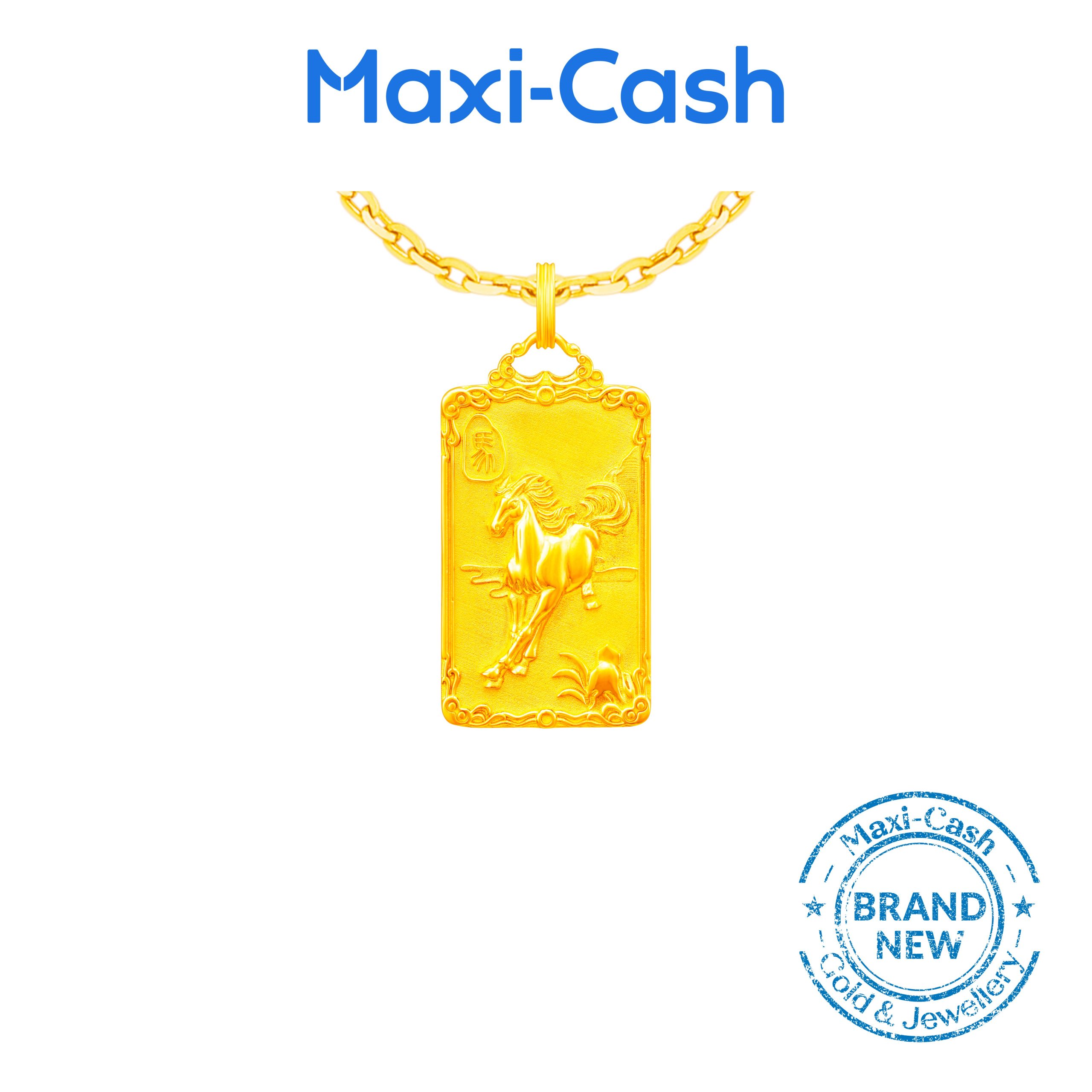 Gallop of Fortune Pendant in 916 Gold