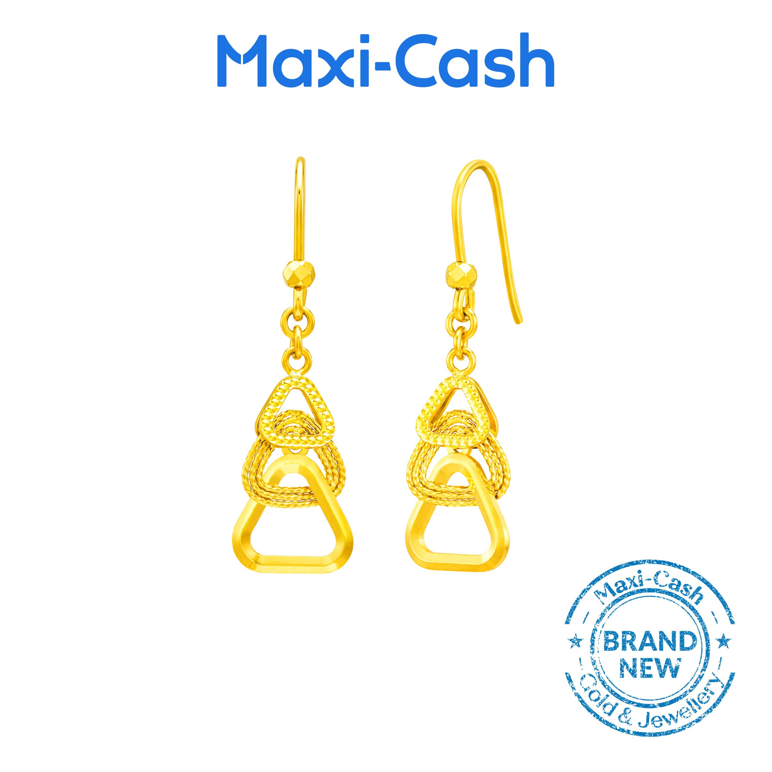 Golden Fir Earrings in 999 Gold