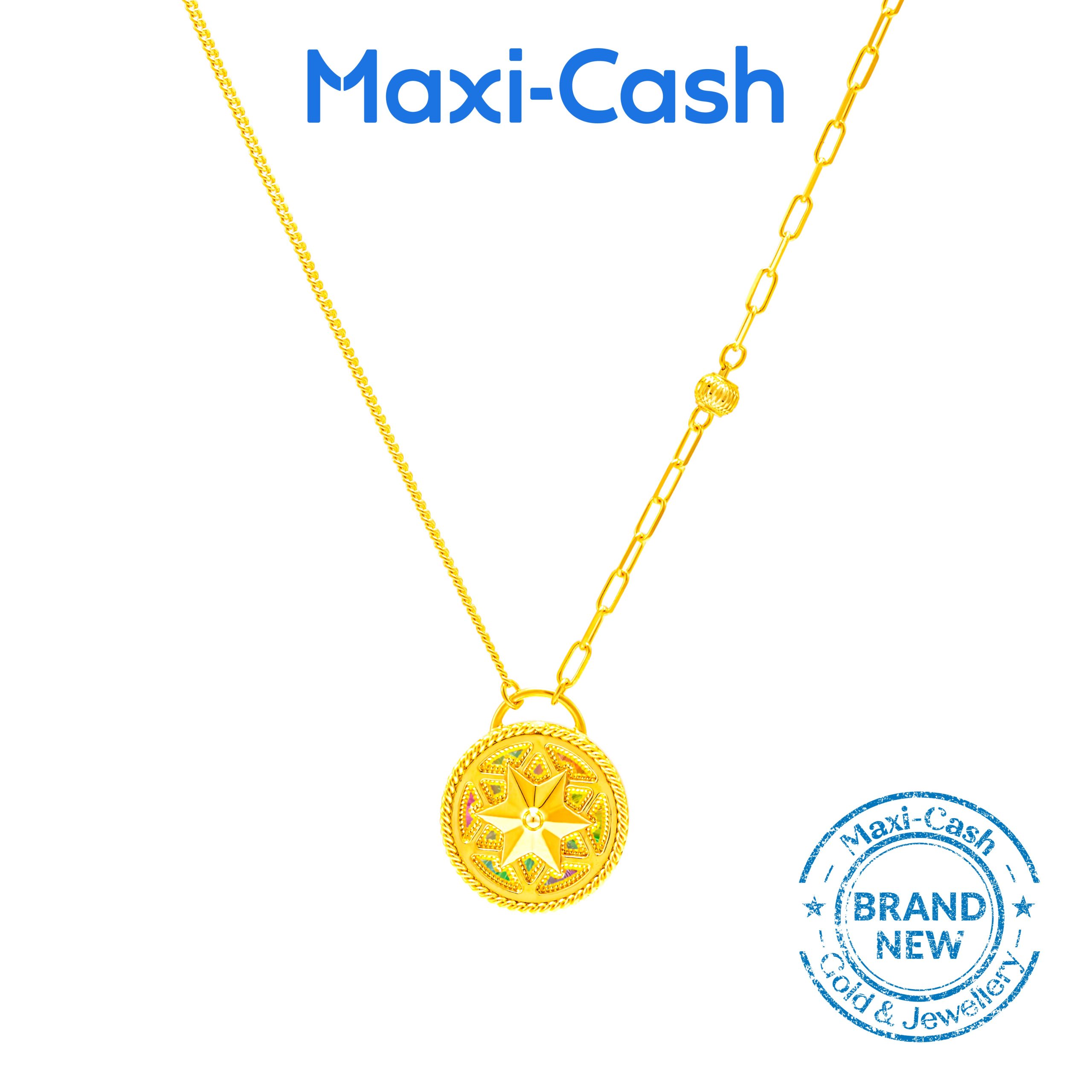 Gilded Star Necklace in 999 Gold