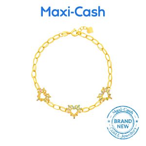 Heart of Iridescence Bracelet in 916 Gold