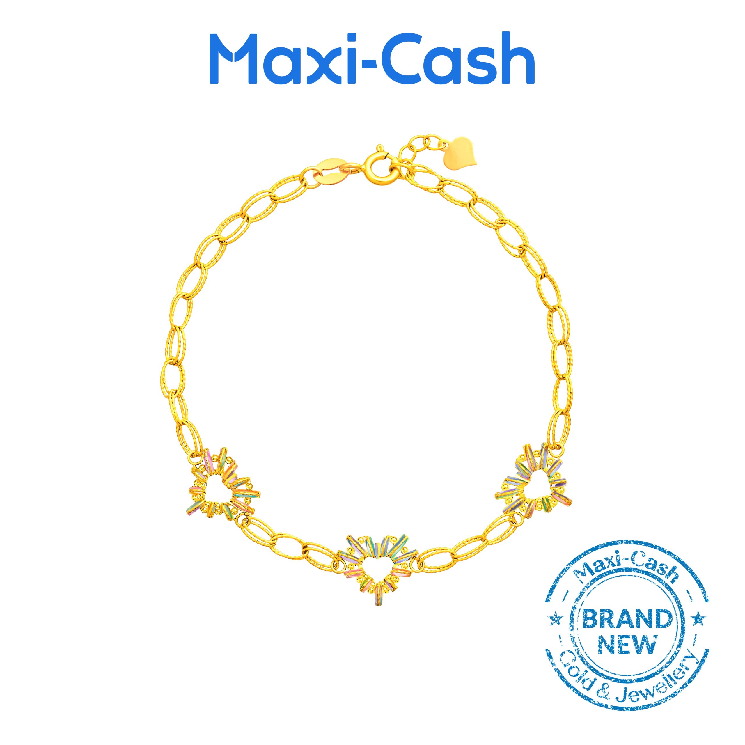 Heart of Iridescence Bracelet in 916 Gold