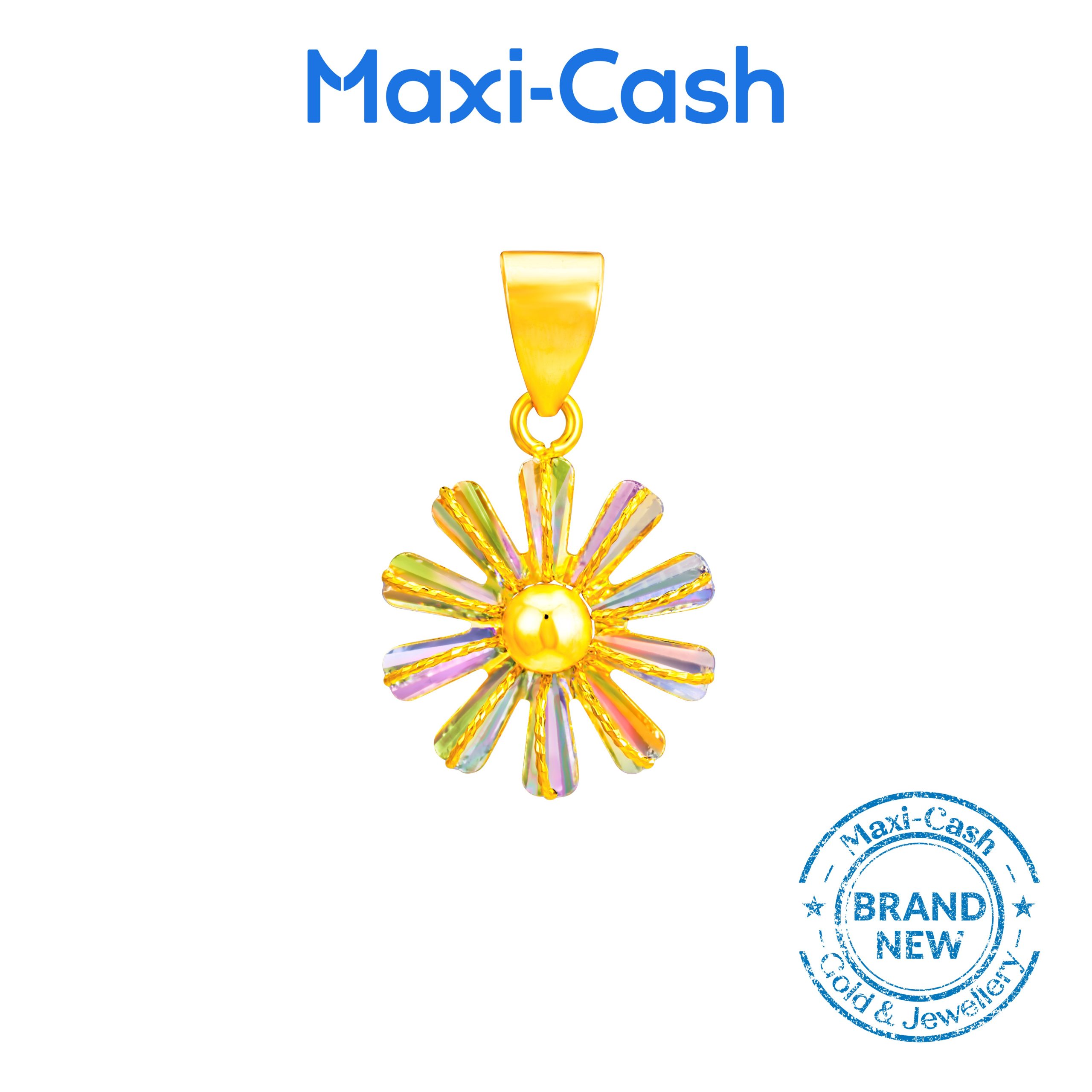 Bloom of Iridescence Pendant in 916 Gold - Image 2