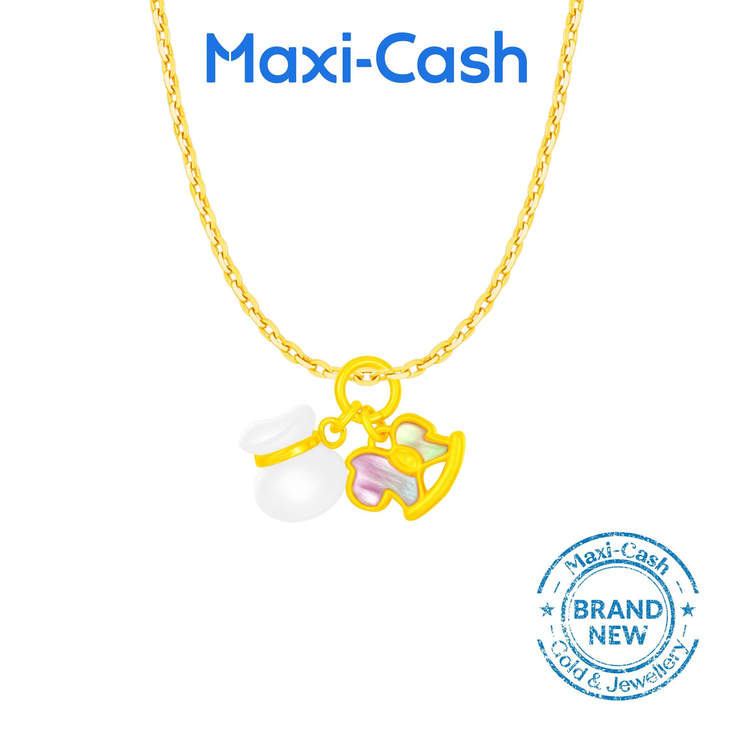 Gallop of Wealth Nephrite Pendant in 999 Gold